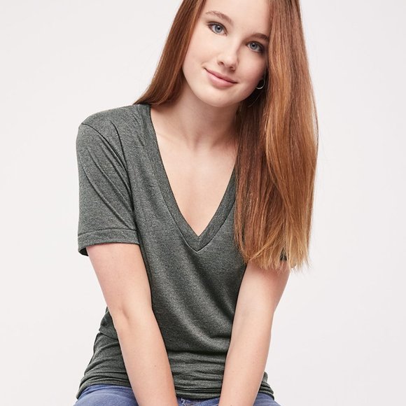 American Apparel | Tops | American Apparel Unisex Triblend Deep Vneck ...